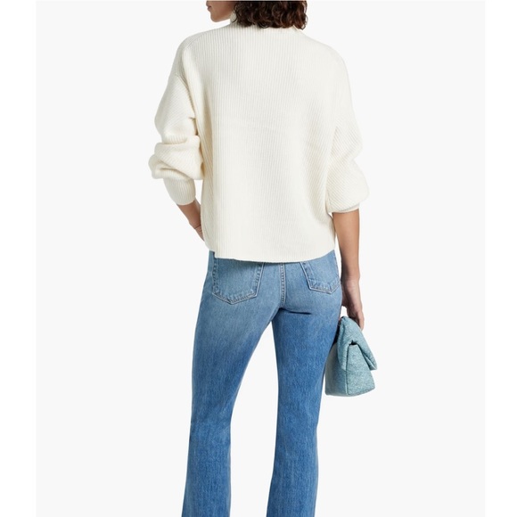 New NWOT A.L.C. Helena Ribbed 100% Merino Wool Sweater L - Picture 3 of 9